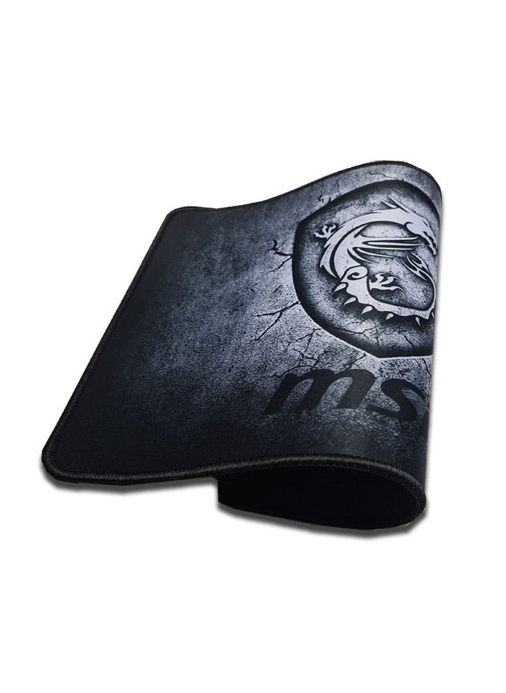 Generic MSI Gaming Mouse Pad - Size 32x22 CM - Stitched Edges - Anti Slip Rubber Base -Black/Gray  - Image 2