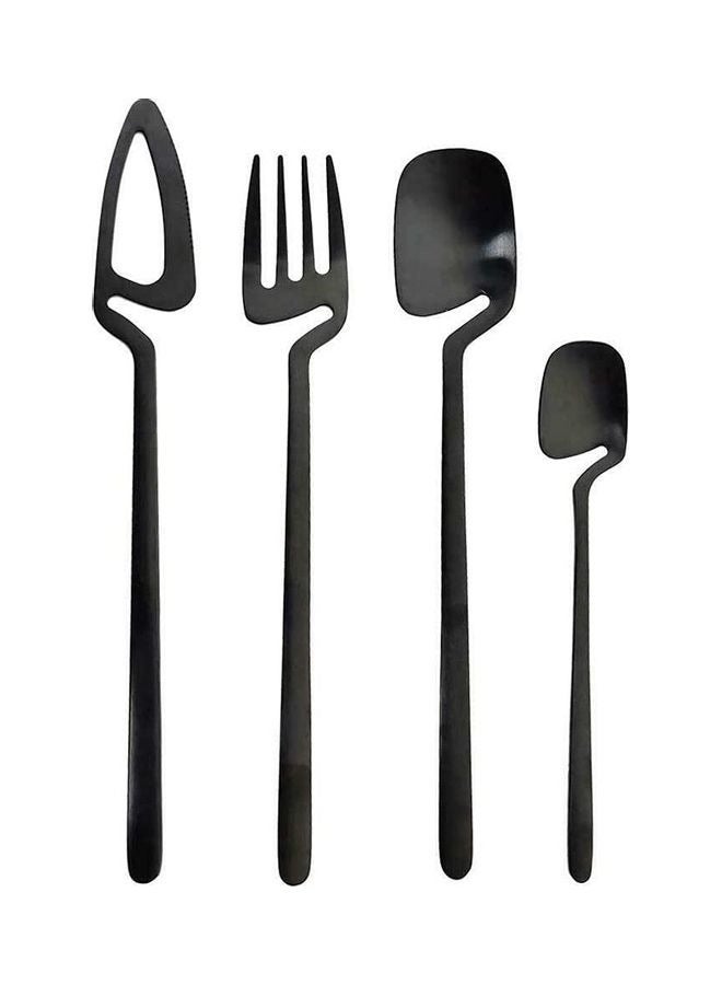 Bluejw 40-Piece Cutlery Set Cup Hanging Tableware Set Black  - Image 2