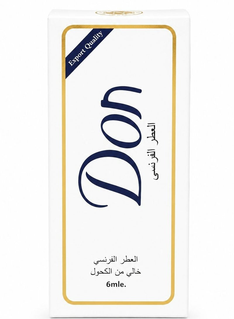 don Rifas Don French Fragrance Roll-On Perfume Free From Alcohol White 6 ml - Image 4