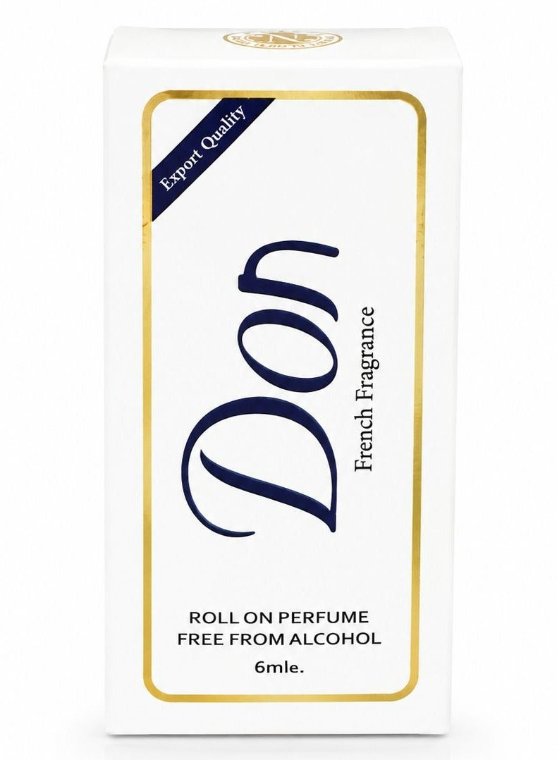 don Rifas Don French Fragrance Roll-On Perfume Free From Alcohol White 6 ml - Image 5