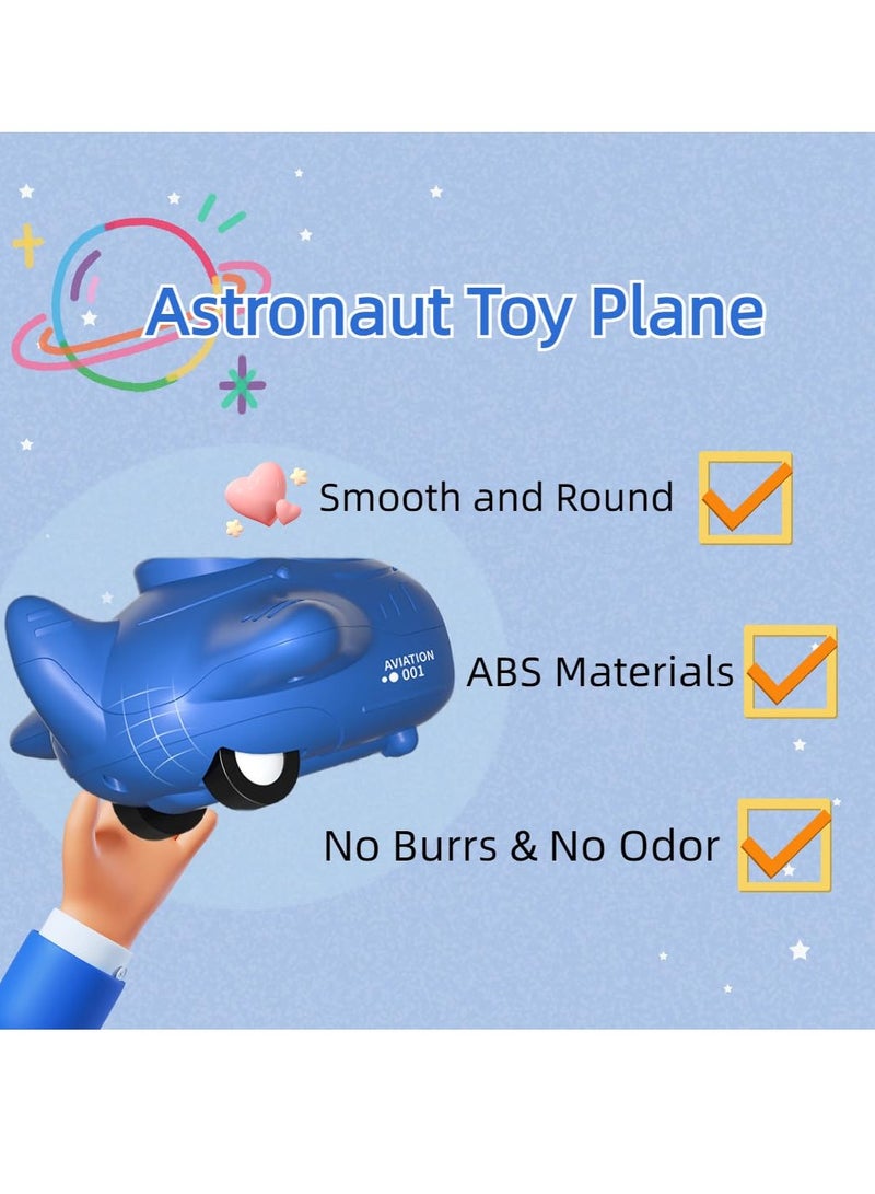 SOLARAE 4Pcs Space Press and Go Car Toys Set for Toddlers, Inertia Car Toy Set, Pull Back Cars, Space Theme Playset with Astronauts, Rocket Ship Toy for Kids Aged 3+ - Image 5