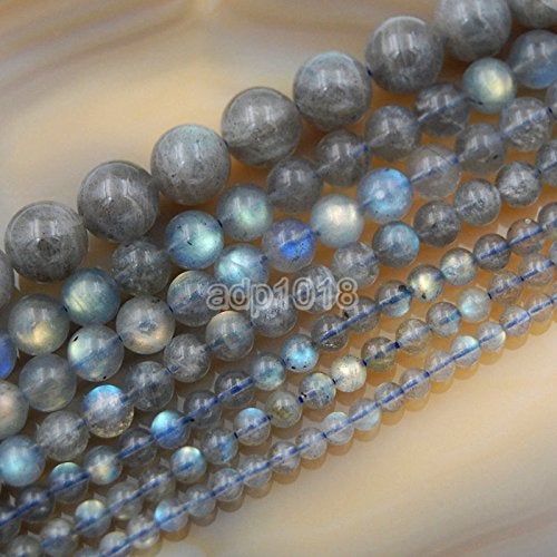 AD BEADS Wholesale Smooth Natural Gemstone Round Loose Beads 15 4mm 6mm 8mm 10mm 12mm 8mm A Labradorite