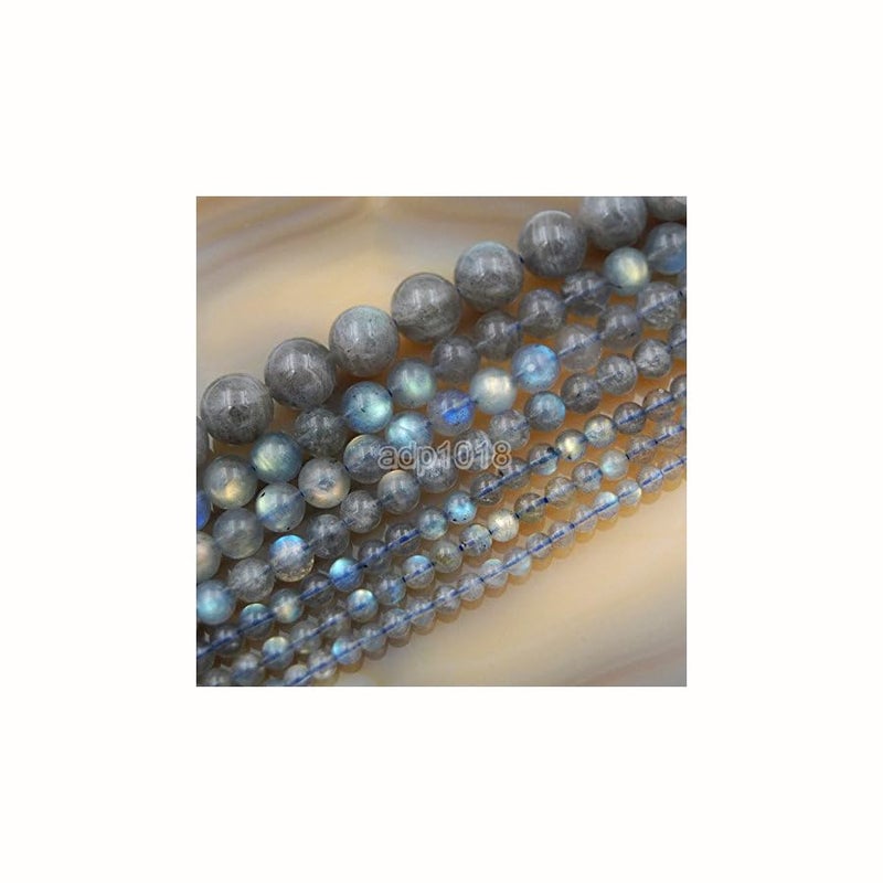 AD BEADS Wholesale Smooth Natural Gemstone Round Loose Beads 15 4mm 6mm 8mm 10mm 12mm 8mm A Labradorite - Image 1