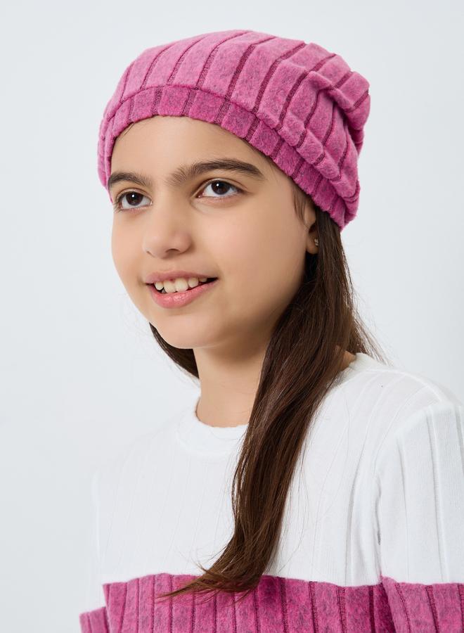 ستايلي طقم منسق من فستان بنمط كتل الالوان مع بينيه - Image 4