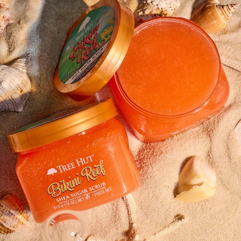 Tree Hut Bikini Reef Shea Sugar Scrub - 18 oz Ultra Hydrating Exfoliating Body Scrub - Image 4