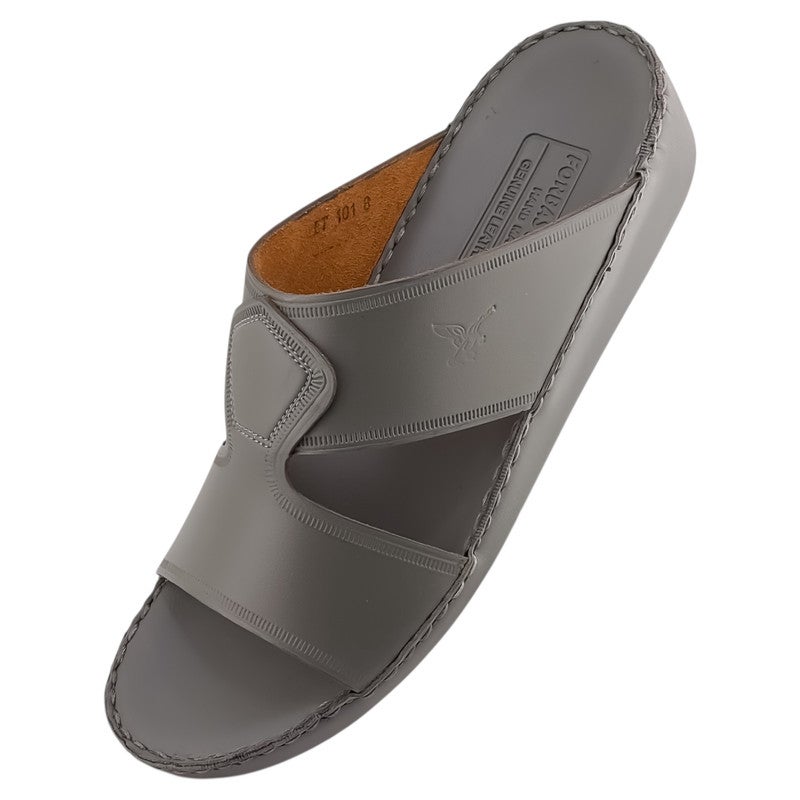 إيت صندل عربي يدوي الصنع للرجال من AET | شبشب رجالي خارجي | شبشب مفتوح من الأمام للاستخدام اليومي | جلد عربي أصلي ناعم | تصميم جديد | نعل داخلي مطابق للون| مريح وخفيف الوزن - Image 3