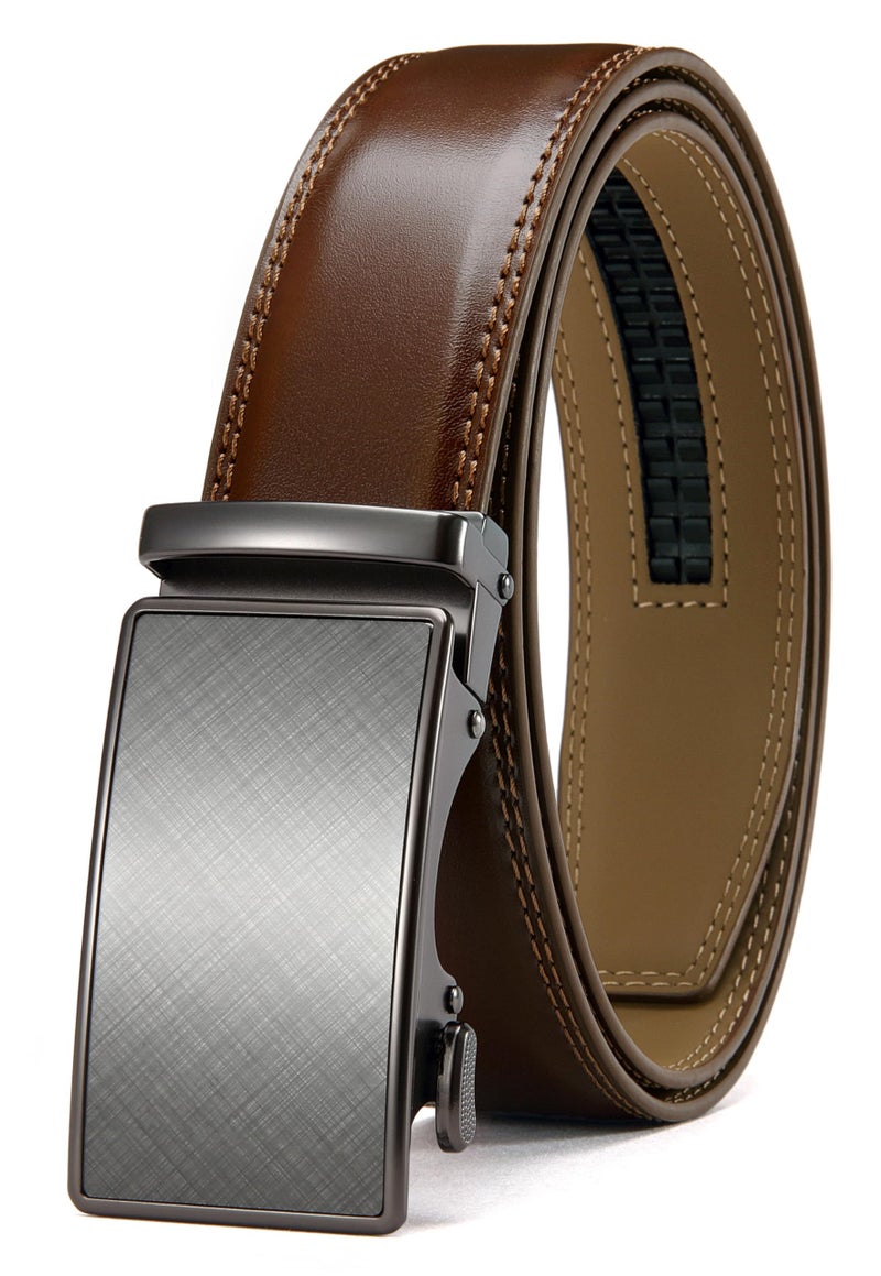 CHAOREN Mens Belt - Mens Ratchet Belt Leather 1 3/8" for Dress Pant - Micro Adjustable Belt Fit Everywhere - Image 1