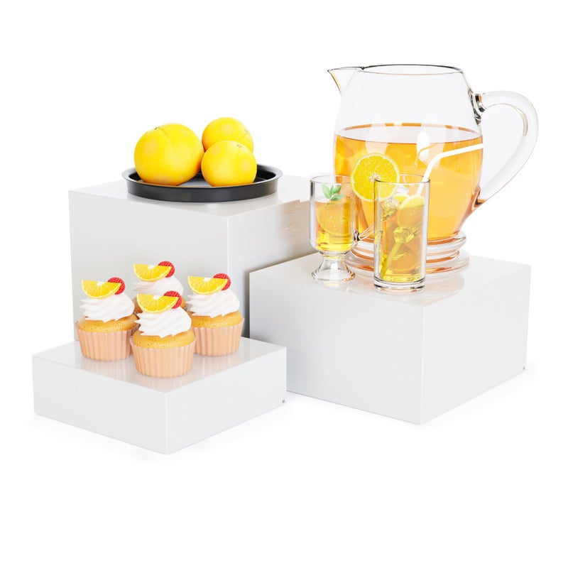 NEETBU Metal Display Stands for Buffet Table - Black & White Cake Risers, Cupcake Stand for Wedding, Party, Catering Supplies, Elegant Food Risers for Display - Image 2