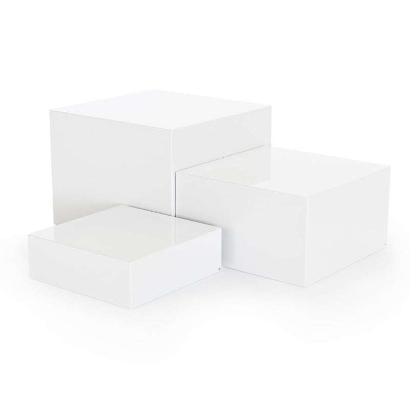 NEETBU Metal Display Stands for Buffet Table - Black & White Cake Risers, Cupcake Stand for Wedding, Party, Catering Supplies, Elegant Food Risers for Display - Image 1