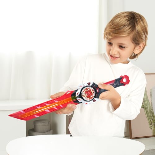 INFINITY NADO Battling top with Sword Launcher Metal Glowing battling top Attack Type RightLeftSpinning Top Game Toys Battle Top Starter Pack Set for Boys Girls 5 Blazing War Bear red - Image 5