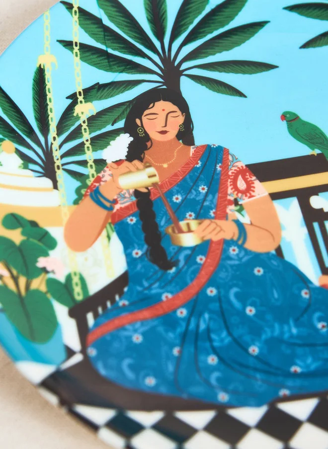 Chumbak  Lady Chettiar Wall Plate  | Best Price UAE