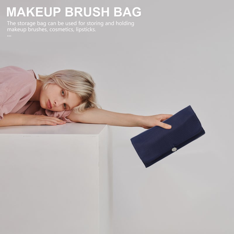 2pcs Multi-functional Makeup Brush Organizer Makeup Folding Rolling Bag for Travel - Image 2