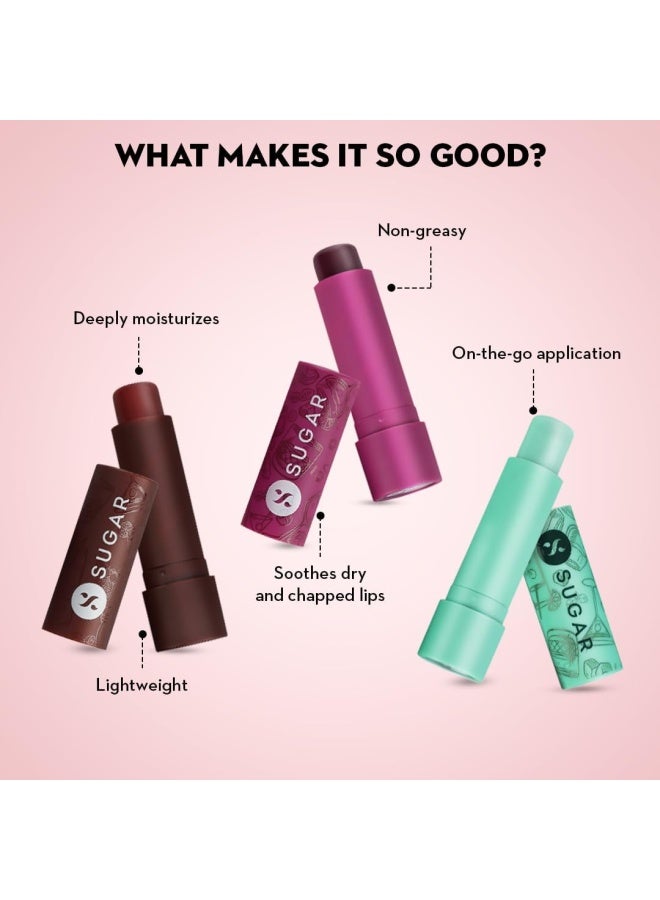 شوجر كوزماتيكس مرطب شفاه مع فيتامين إي وزبدة الشيا وزيت الجوجوبا لحماية وتغذية الشفاه الجافة والمتشققة - Image 4