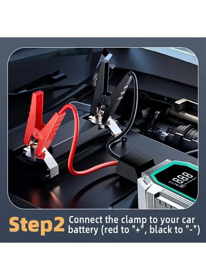 Multifunctional 10 In 1 Car Battery Jump Starter Kit With Air Compressor - Image 5