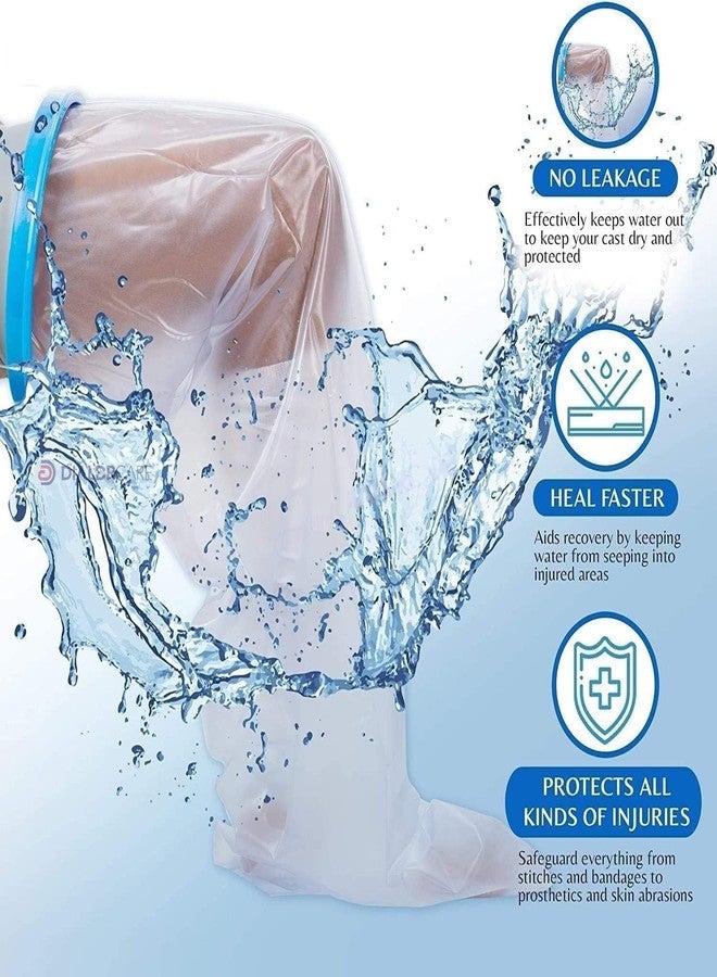 JEMICA Waterproof Cast Covers for Shower Leg,Adult leg Protection to Wounds, Keeps Cast and Bandage Dry Bath,Watertight Cast Bag Showering for Surgery Foot - Image 4