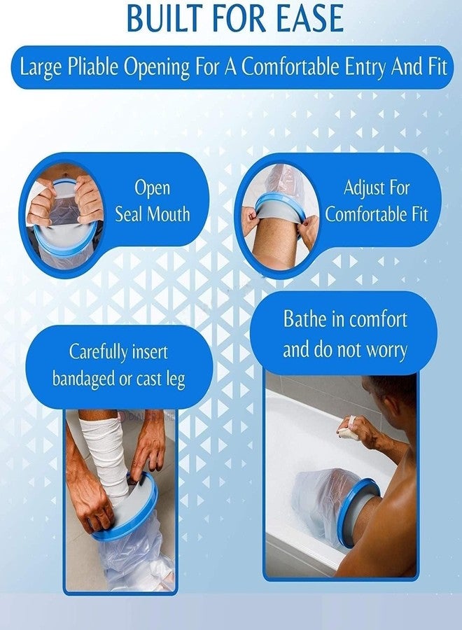JEMICA Waterproof Cast Covers for Shower Leg,Adult leg Protection to Wounds, Keeps Cast and Bandage Dry Bath,Watertight Cast Bag Showering for Surgery Foot - Image 3