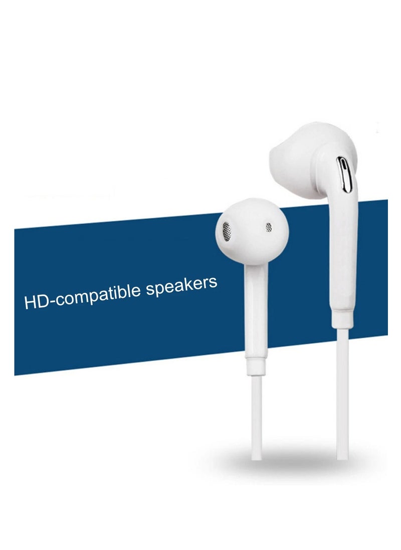 ASD - ASD-72EP Flute In-Ear Wired Earphones with Deep Bass and Mic – Noise Isolating, Lightweight Design - White - Image 1