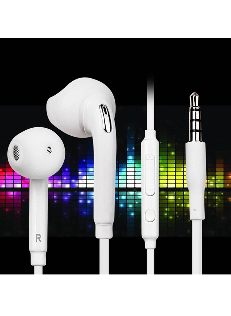 ASD - ASD-72EP Flute In-Ear Wired Earphones with Deep Bass and Mic – Noise Isolating, Lightweight Design - White - Image 1