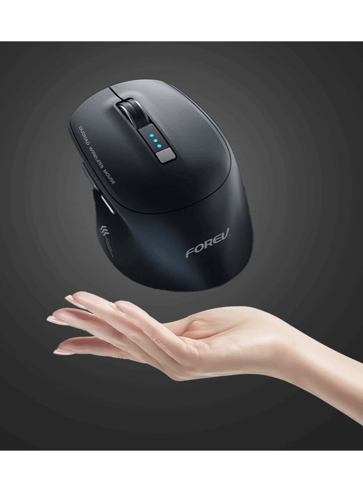 FV-985 Rechargeable Dual Mode Bluetooth / 2.4G Wireless Mouse - Silent Click - 4 Buttons - Power indicator & Saving On / Off Button - 1600 DPI - Lightweight Ergonomic Design For Gaming Office Business - pzsku/Z3755CDA8571FDF09A693Z/45/_/1735428147/e483f2d1-d51c-4cf1-a55d-7805c07ac371