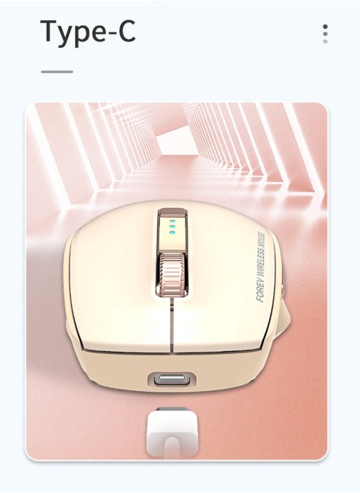 FV-985 Rechargeable Dual Mode Bluetooth / 2.4G Wireless Mouse - Silent Click - 4 Buttons - Power indicator & Saving On / Off Button - 1600 DPI - Lightweight Ergonomic Design For Gaming Office Business - pzsku/Z3755CDA8571FDF09A693Z/45/_/1735428308/622c2525-9139-42d1-9173-2c75c9c0d487
