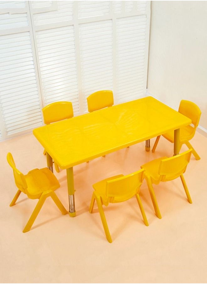 XIANGYU Rectangle Adjustable Kids Table And Chair Set Kiddies Desk Chairs  - Image 1