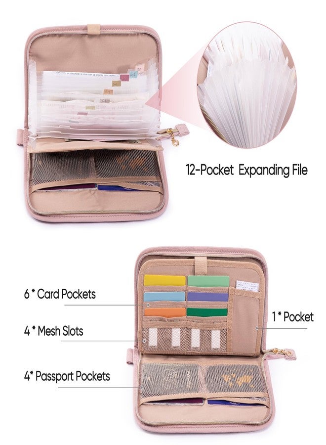 FRECOLSH Receipt Organizer with 12 Pockets 10x6 Receipt Holder Organizer - Small Accordion File Organizers - Cash Organizers for Travel, Business, Gift - Image 2