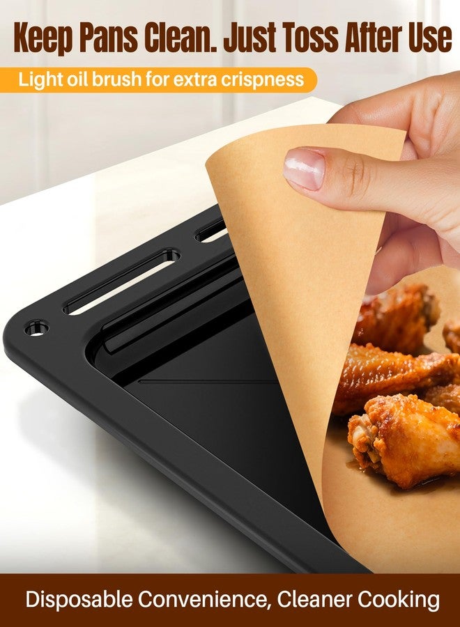 Yomeixte 140 Parchment Paper Sheets 9x13 Inch | Precut Unbleached Baking Paper Sheets for Oven, Air Fryer, Cookies, Bread, Pizza | Non-Stick, Greaseproof Liners | Natural Brown - Image 5