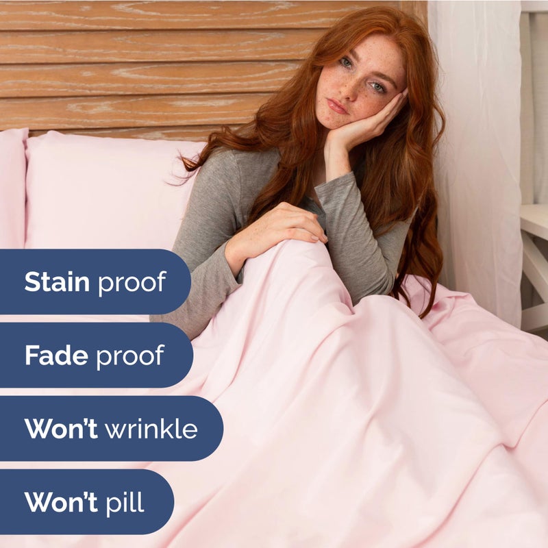 Extra Deep Full Sheet Set - 6 Piece Breathable and Cooling Sheets - Hotel Luxury Bed Sheets Set - Easy Fit - Soft  Wrinkle Free and Comfy Sheets Set - Lavender Pink Sheet Set with Extra Deep Pockets