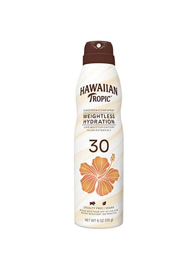 Hawaiian Tropic بخاخ واقي من الشمس خفيف الوزن من هاوايان تروبيك، 6 أونصات؛ بخاخ واقي من الشمس من هاوايان تروبيك، 30 مل، خالٍ من الأوكسي بنزون، بخاخ واقي من الشمس للجسم، 30 مل، 6 أونصات  - Image 1