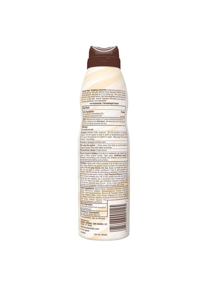 Hawaiian Tropic بخاخ واقي من الشمس خفيف الوزن من هاوايان تروبيك، 6 أونصات؛ بخاخ واقي من الشمس من هاوايان تروبيك، 30 مل، خالٍ من الأوكسي بنزون، بخاخ واقي من الشمس للجسم، 30 مل، 6 أونصات  - Image 3