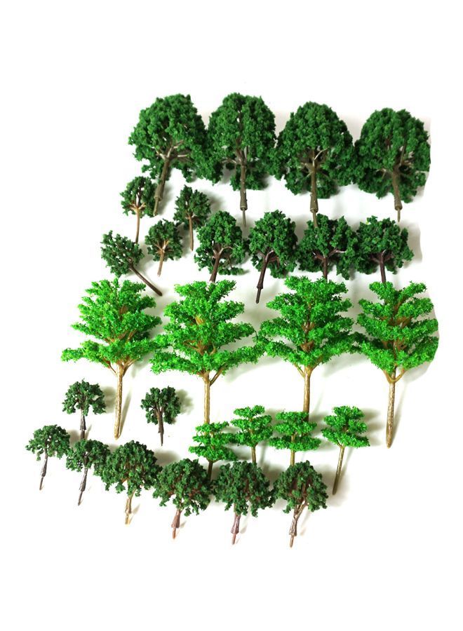 NIBEMINENT 28-Piece Artificial Mixed Model Tree Set - Image 1