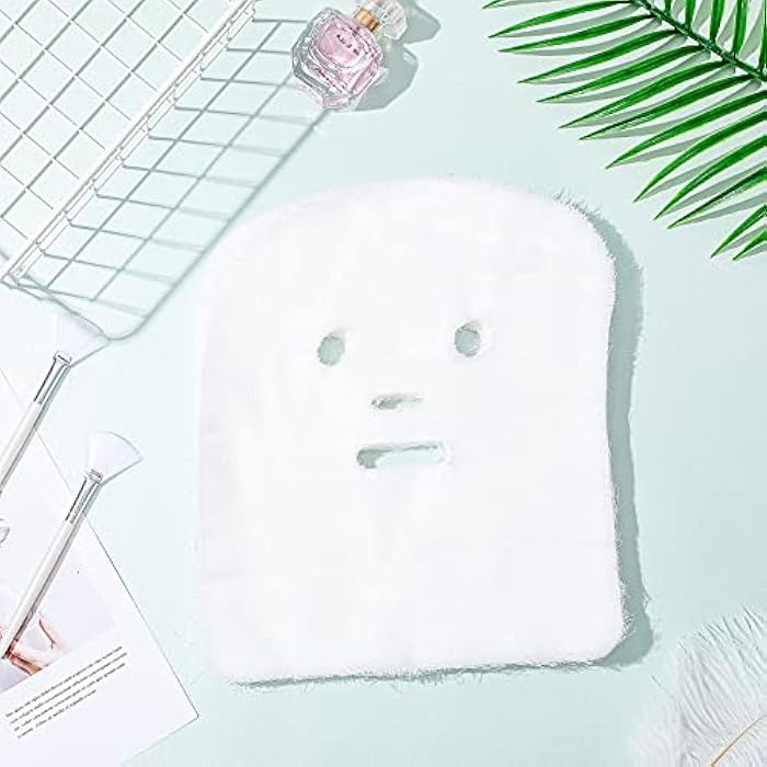 Maitys 150 Pieces Pre-cut Gauze Facial Cotton Beauty Face Pads Gauze Skin Care High Frequency for Facial Spa(10 x 12 Inch,Rectangle Face Style) - Image 5