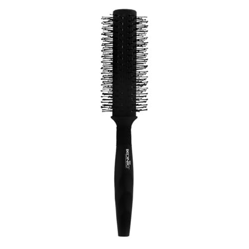 Ikonic Professional Carbon Fibre Roller Brush with Ionic Technology, Anti Frizz Styling, Curling, Volumizing & Waves for Women & Men, All Hair Types, Heat Resistant, Salon & Personal Use - CFB 25 - Image 1