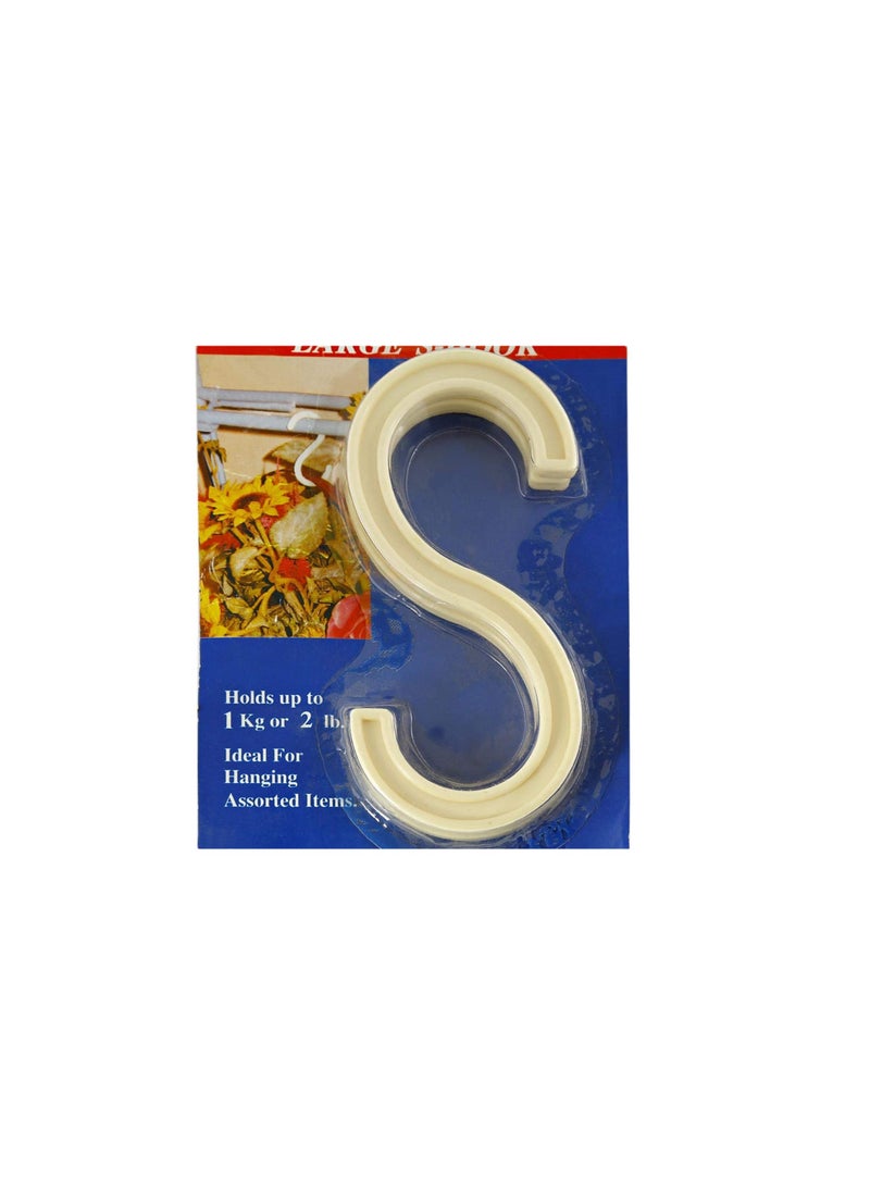 Fixon - Large Plastic S hook  1237  Beige - Image 1