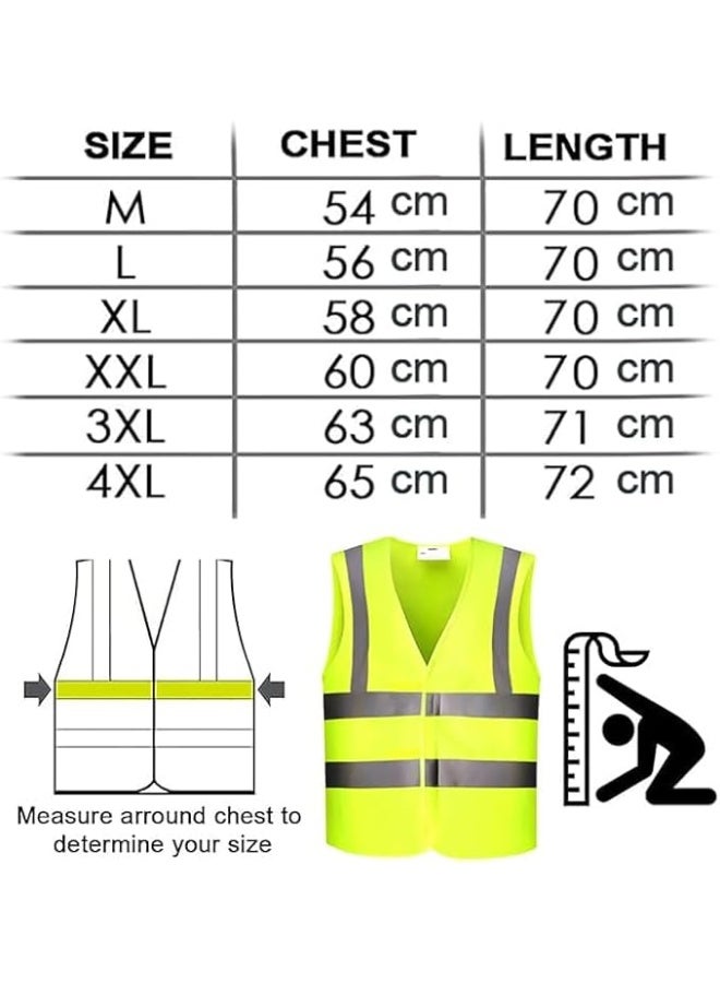 فكسر سترة أمان عاكسة عالية الوضوح - طقم من 5 قطع، للجنسين (مقاسات M، L، XL، 2XL) - Image 4