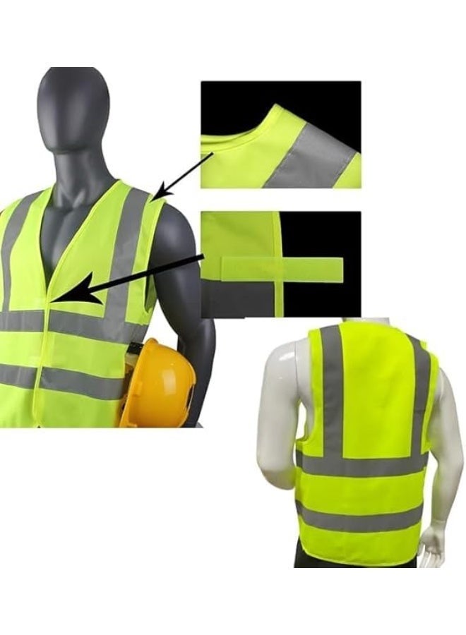 فكسر سترة أمان عاكسة عالية الوضوح - طقم من 5 قطع، للجنسين (مقاسات M، L، XL، 2XL) - Image 3