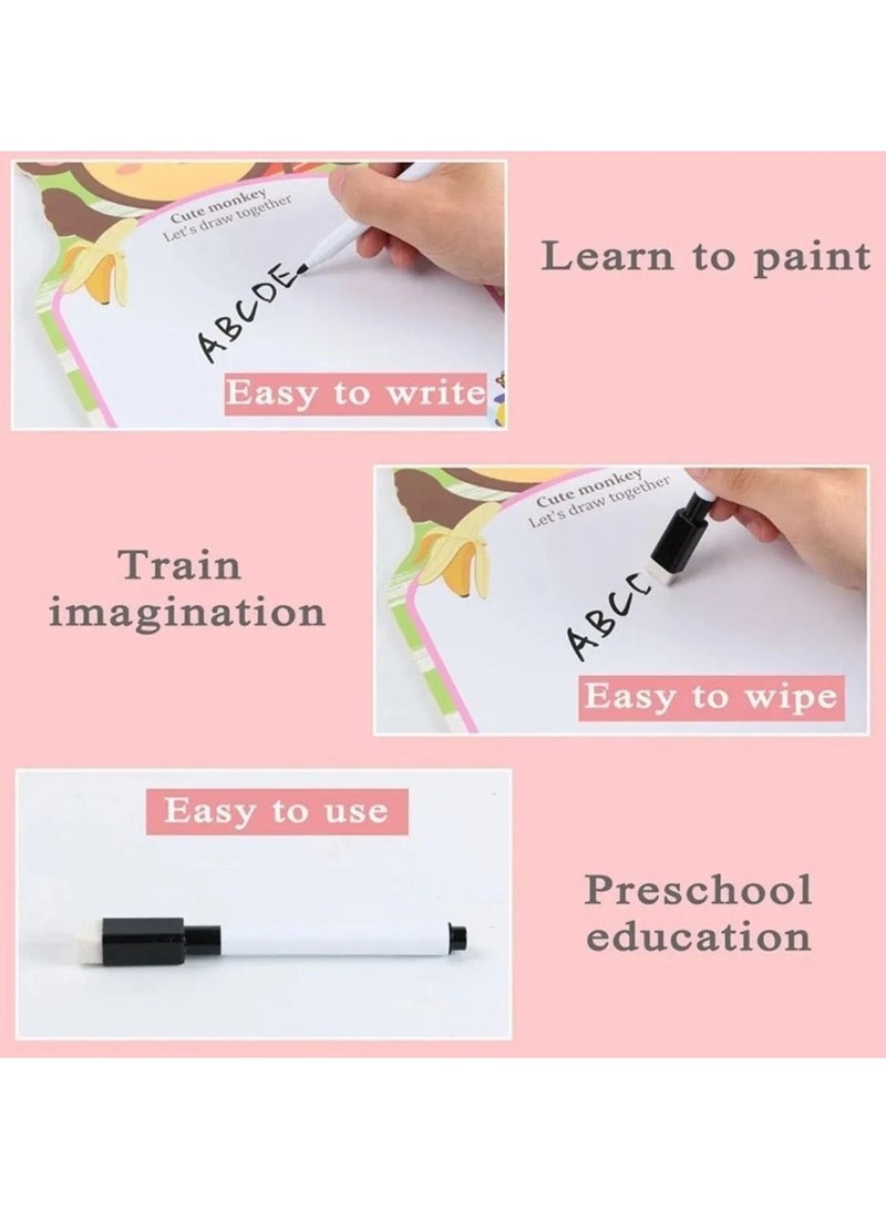 Highland 2 in 1 Panda Style Kid’s Erasable Drawing Writing White Board with Marker Pen Early Learning Toy - Image 3