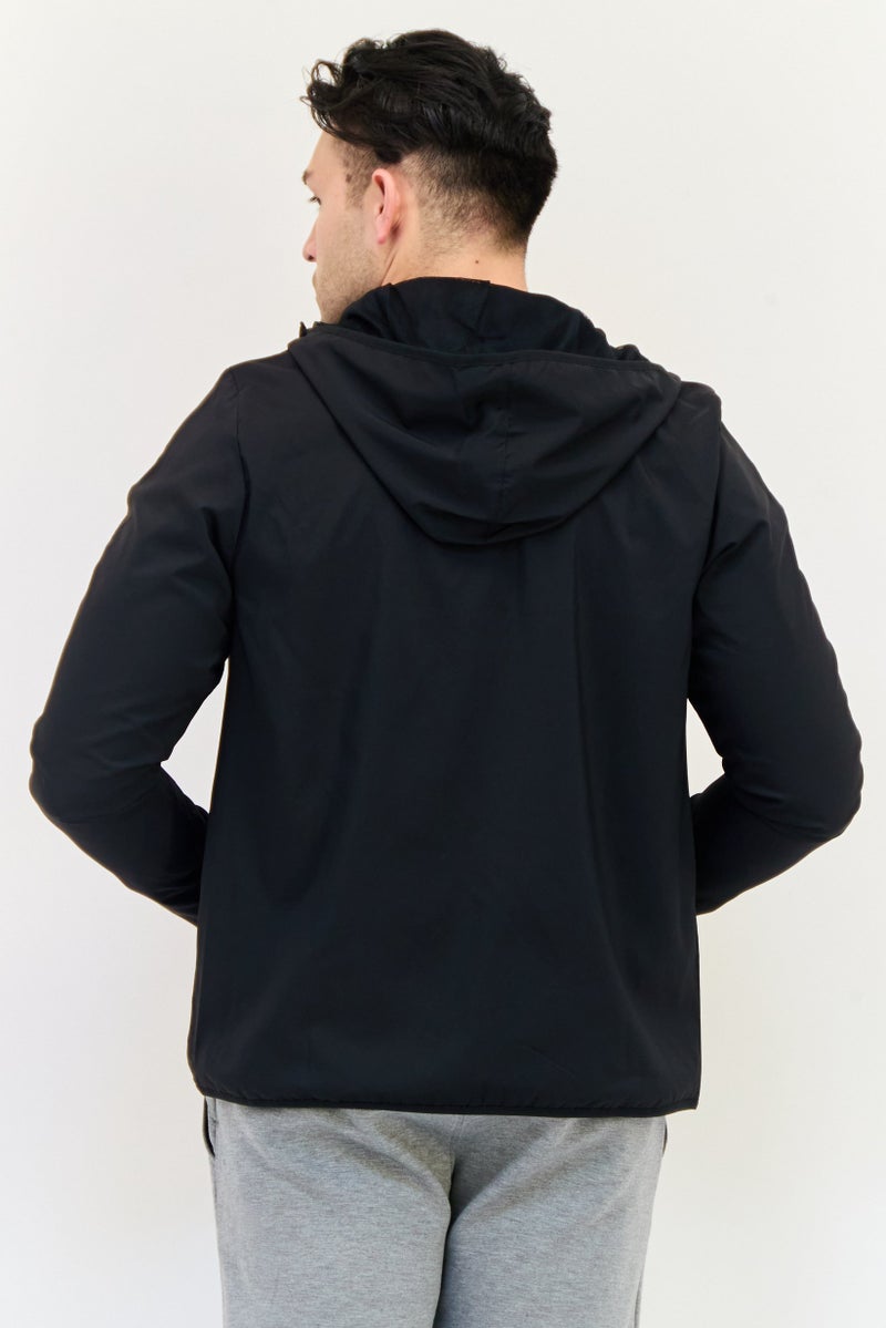 Reebok Men Sportswear Fit Brand Logo Training Track Jacket, Black - Image 2