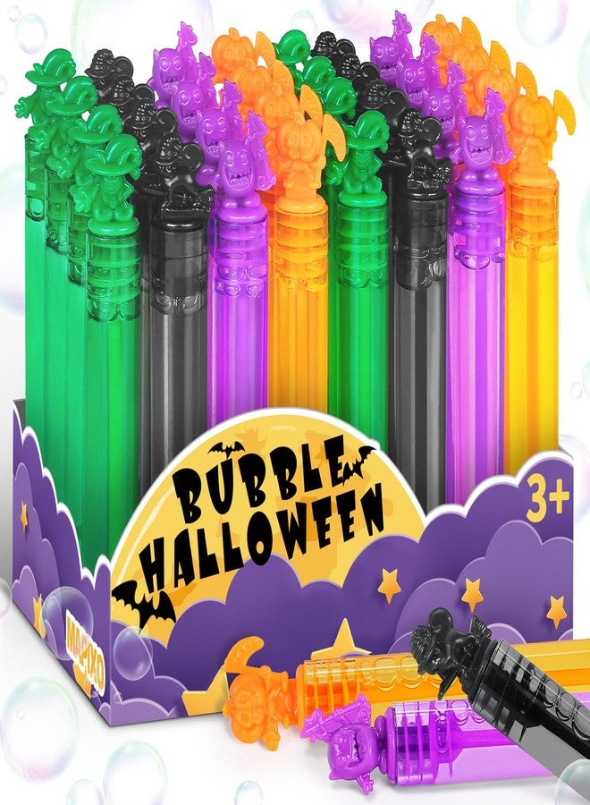 MAPIXO Halloween Party Favors Bulk for Kid, 32Pcs Mini Pumpkin Bubble Wands, Goodie Bag Filler, Halloween Trick or Treats Non Candy, Classroom Prizes, Pinata Stuffer, Basket, Gift Box Toy Supplies, Birthday - Image 1