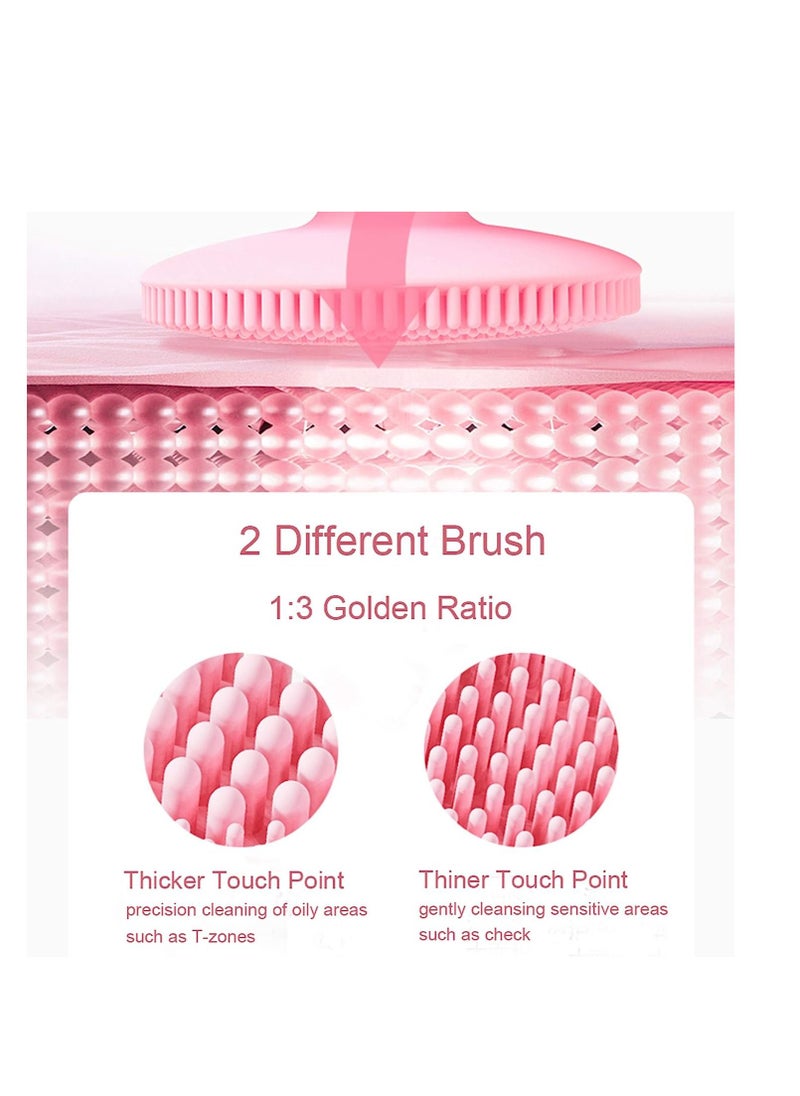 Generic Cepillo de limpieza facial Sonic de silicona suave, cepillo exfoliante facial para mujeres, antienvejecimiento, limpieza profunda de la cara, exfoliante, sistema de masaje, limpiador facial para ella  - Image 2