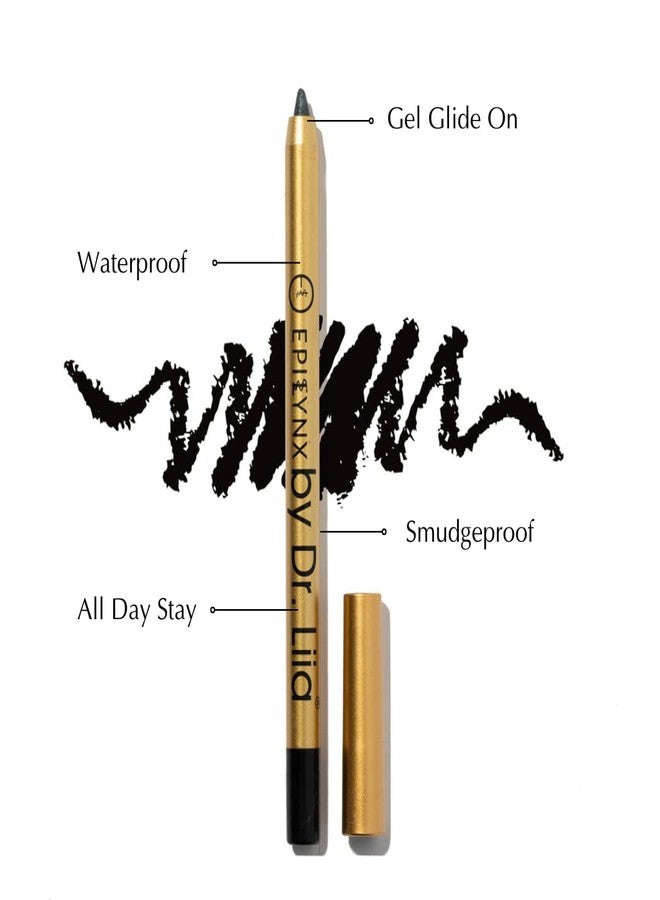 EPILYNX Long Lasting Glide-On Gel Eyeliner Pencil | Gluten-Free, Hypoallergenic, Vegan | 1.2ml | Blackest Black by Dr. Liia - Image 2