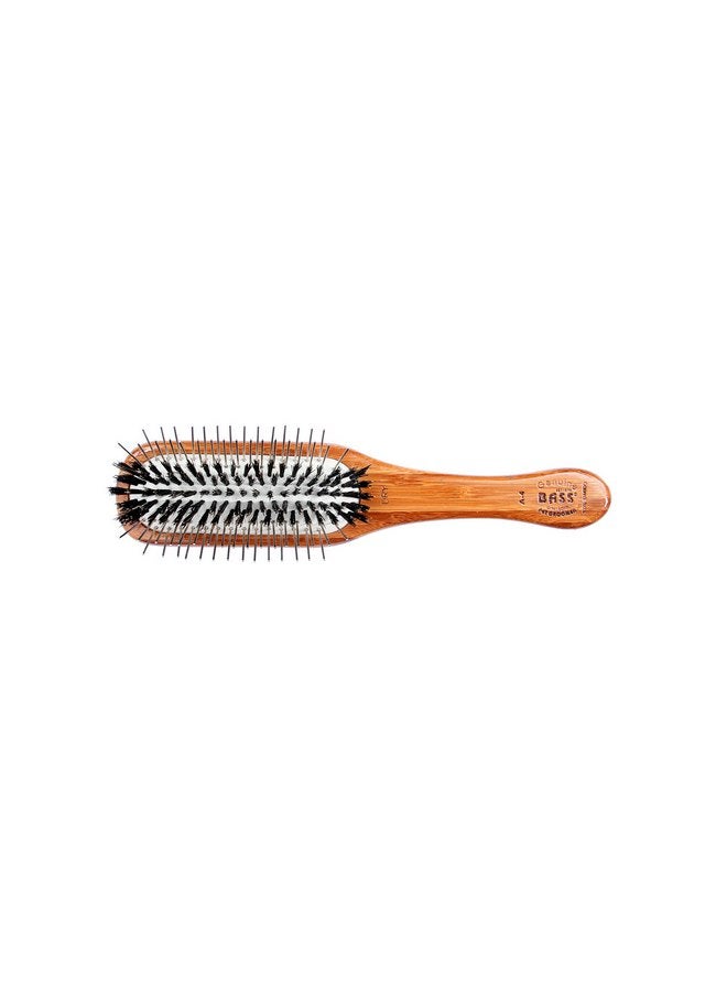 Bass Brushes Rectangle Boar Pet Brush with Bamboo Wood Handle - Image 3