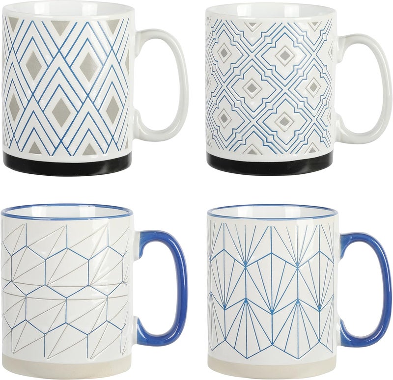 Gibson Home Parkmill 17 OZ 4 Pack Stoneware Mugs - Image 1