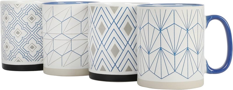 Gibson Home Parkmill 17 OZ 4 Pack Stoneware Mugs - Image 4