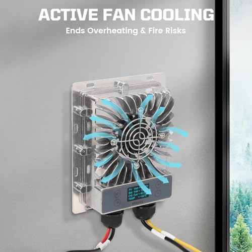 elejoy وحدة تحكم شحن الطاقة الشمسية ELEJOY 40A MPPT 600W12V24V مع شاشة LCD تلقائية 995 فعالة مقاومة للماء IP65 لبطارية الرصاص الحمضية والليثيوم LiFePO4 لسيارات RV والقوارب وأنظمة الطاقة الشمسية خارج الشبكة. - Image 3