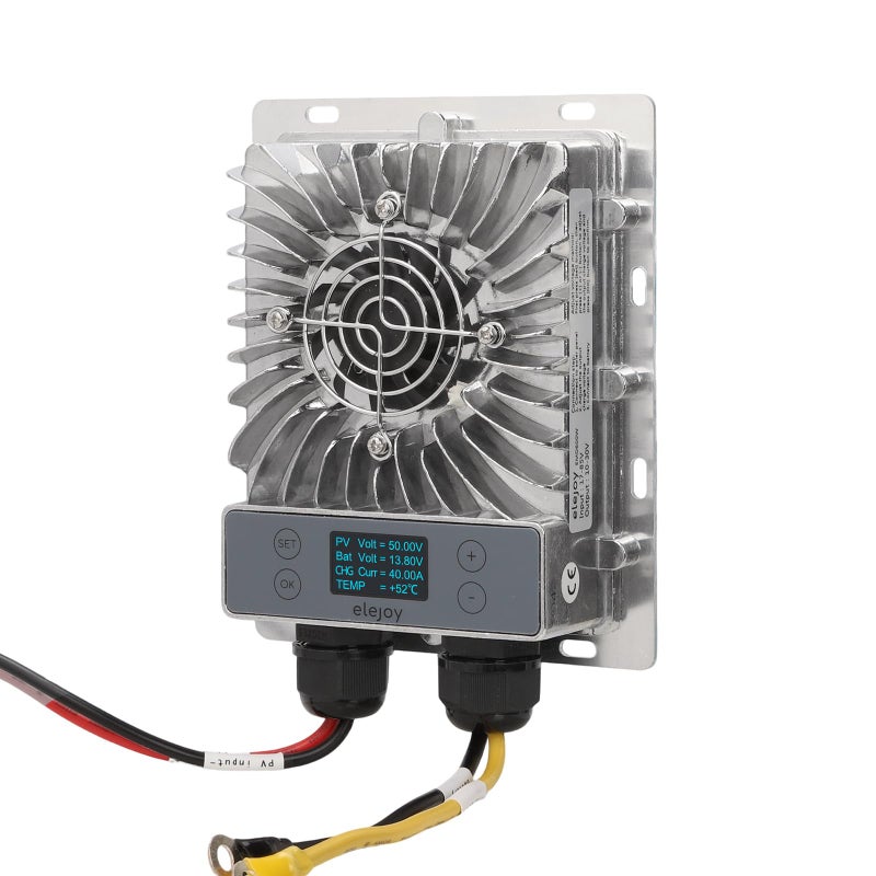 elejoy وحدة تحكم شحن الطاقة الشمسية ELEJOY 40A MPPT 600W12V24V مع شاشة LCD تلقائية 995 فعالة مقاومة للماء IP65 لبطارية الرصاص الحمضية والليثيوم LiFePO4 لسيارات RV والقوارب وأنظمة الطاقة الشمسية خارج الشبكة. - Image 2