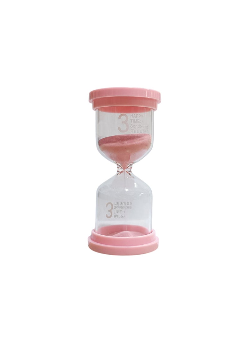 Sand Timer for Room Decoration, Mental Focus, and Precise Time Tracking, Ideal for Coffee Tables, Book Displays, and Festive Events with Random Color Sand pink (model 1-3 minute)