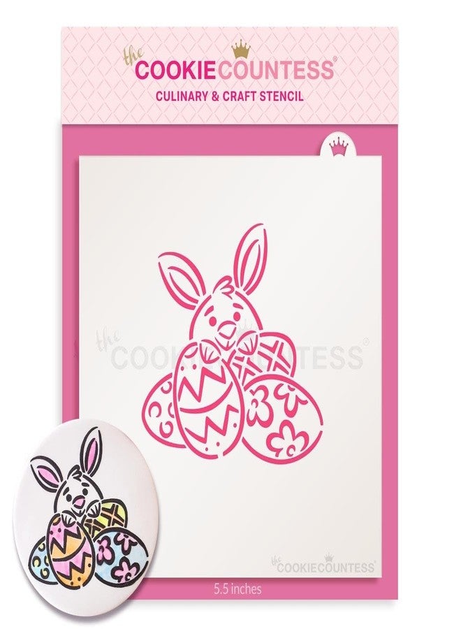 The Cookie Countess Inc استنسل قطف بيض أرنب الكونتيسة خلف البيض - Image 1