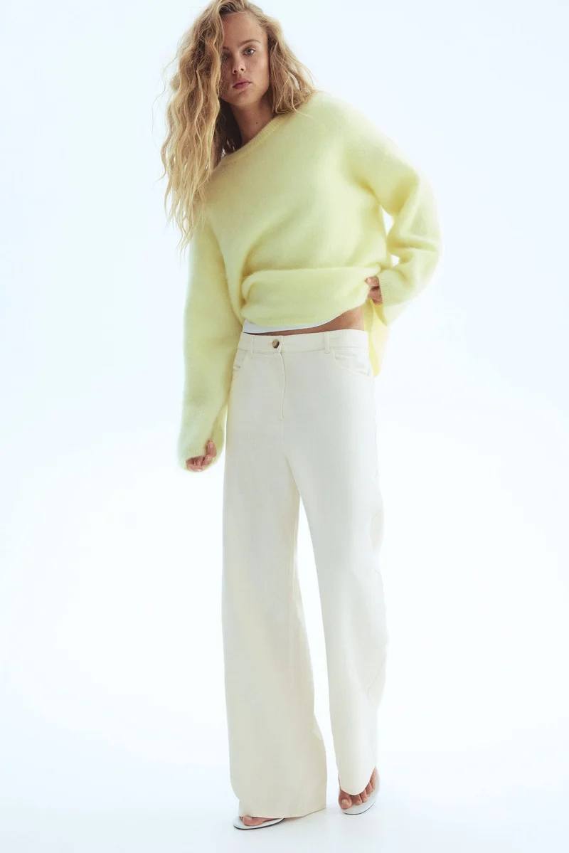 H&M Wide cotton trousers