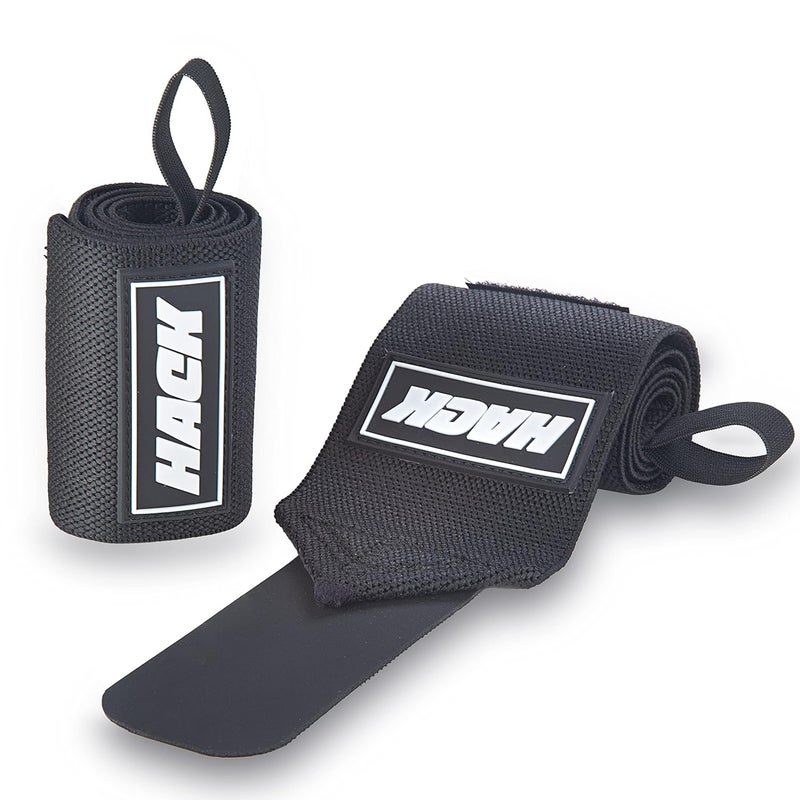 Hack Athletics Professional 24" Flexible Wrist Wraps with Thumb Loops - Wrist Support for Men and Women - Hand Grip Wrist Straps for Weightlifting, Bench Press, Body Building, Strength Training. - Image 1